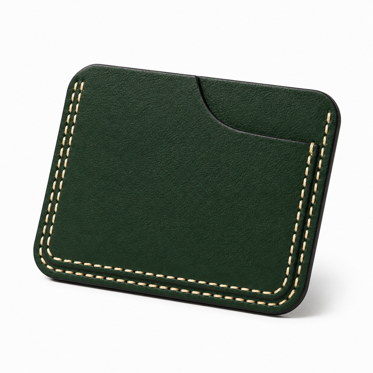 The Verde Card Holder – Emerald Green